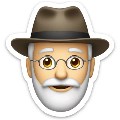 grandad,long beard, hat sticker