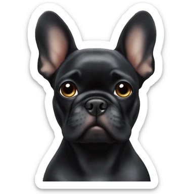 Black Frenchie layiny sticker