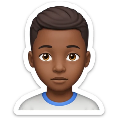 Black kid with a low taper fade sticker