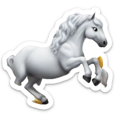 Une licorne sur la lune en train de boire un coca sticker