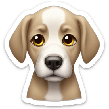 cachorro triste com lagrimas nos olhos sticker