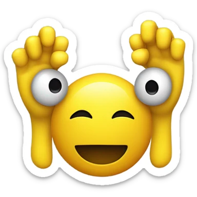 The smiley holds his head in horror sticker