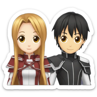 Kirito and asuna sticker