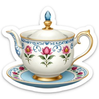 Alice in Wonderland teacup sticker
