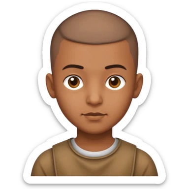 Indian boy with buzz cut sticker