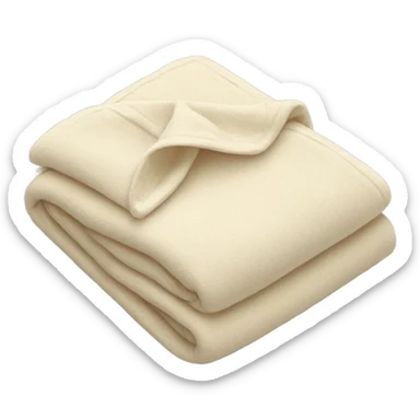 Cream colored blanket folded sticker