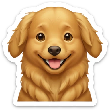 I want an emoji of a goldenretriever who is very happy sticker