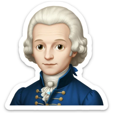 Maximilian Robespierre as depicted in the anonymous painting of the Musée Carnavalet sticker