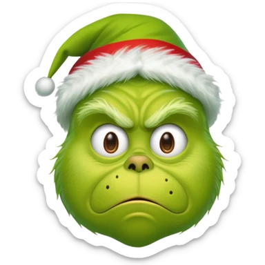 Un emoji de el Grinch diciendo ho ho ho sticker