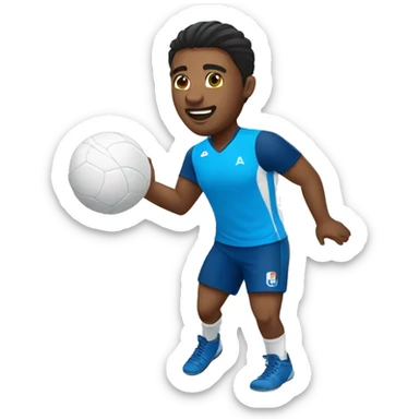 A handball player sticker