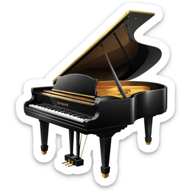 grand piano sticker