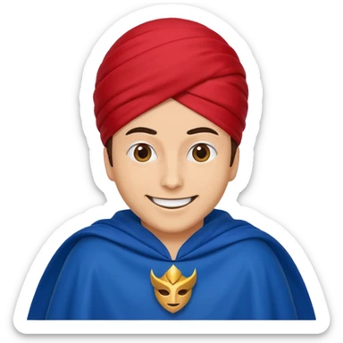 Flying Jatt emoji from the bollywood movie a flying Jatt also add his blue cape sticker
