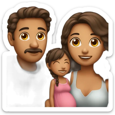 Latin niece with uncle and pregnant aunt sticker