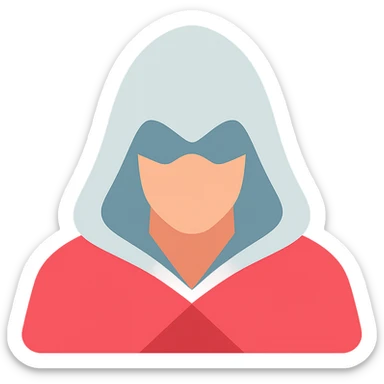 Assassin’s Creed hooded figure icon with color sticker