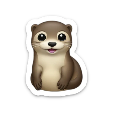 Loutre sur frigo sticker