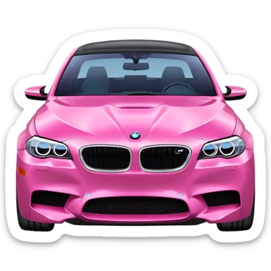 Bmw m5 Car that is pink and cute  sticker