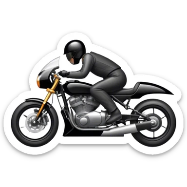 An icon showing a motorcycle and car racing side by side, leaving trails of speed and excitement. The silhouettes merge, symbolizing the thrill of adventure, custom tuning, and the freedom of the open road. A dynamic design on a transparent background, evoking passion for both vehicles. sticker