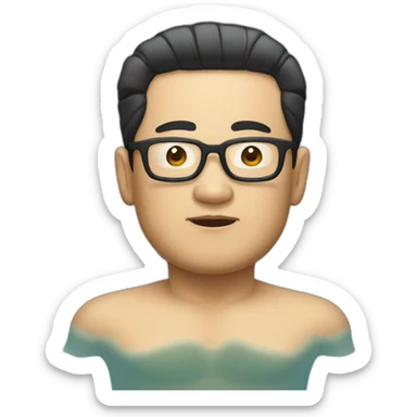 kim jongun swimming sticker