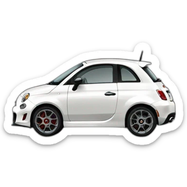 white abarth sticker