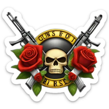 Logo of guns and roses sticker