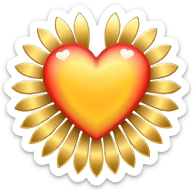 Beautiful magnificent radiating love and light heart  sticker