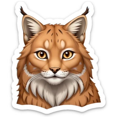 Eurasian Lynx in the snow beautiful aesthetic full image scenery sticker