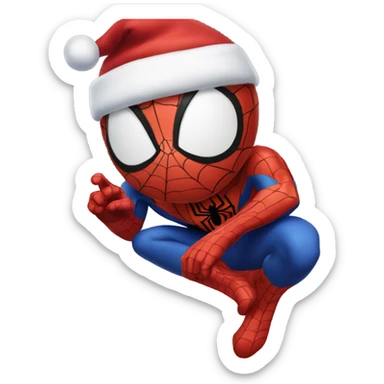 Spider-Man celebrates Christmas  sticker
