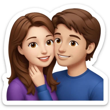 Kissing bf and brwon your hir  sticker