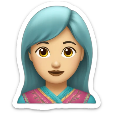 Kazakh woman sticker