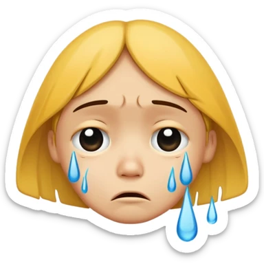 make an emoji like sobbing and make it like a child drew sticker