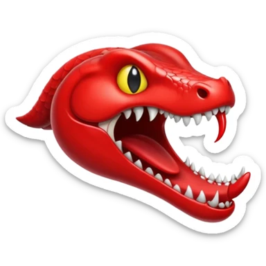 Forked serpent tongue emerging from shadowed mouth, seductive and threatening sticker