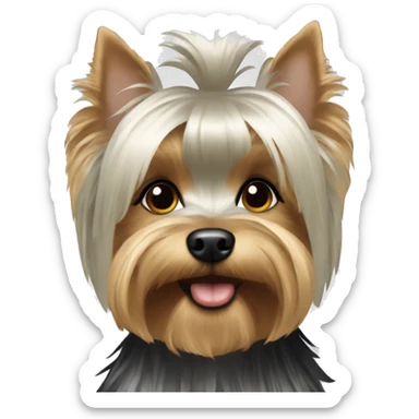 Silver-blond Yorkie sticker