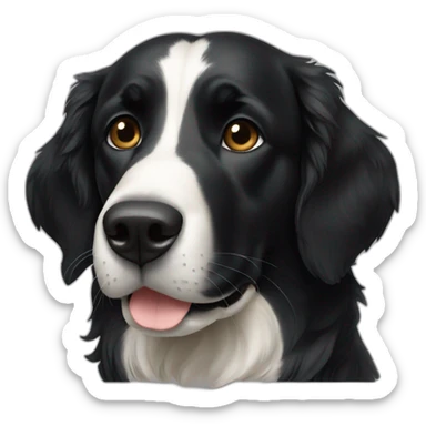black golden retriever with white spot on nose sticker
