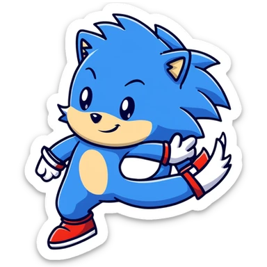 Sonic the blue hedgehog and Silver the white/silver hedgehog holding hands together as friends sticker