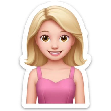 pink dress girl sticker