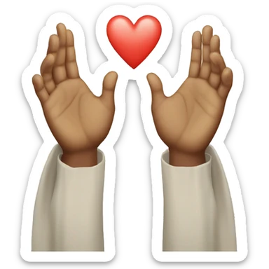 Jesus heart hands sticker
