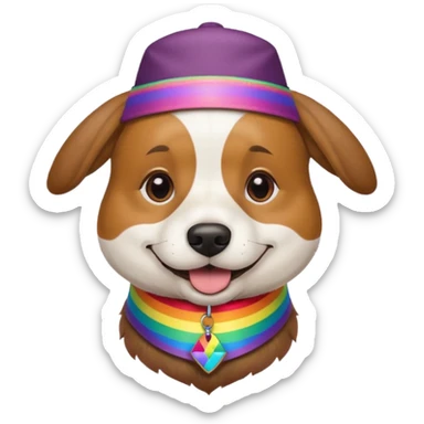 Homosexual Jewish dog sticker