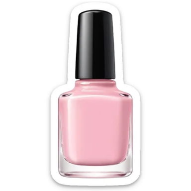 Minimalist kawaii nail polish bottle, standing alone, simple and clean design, pastel colors, delicate and charming, high-resolution, single subject only sticker