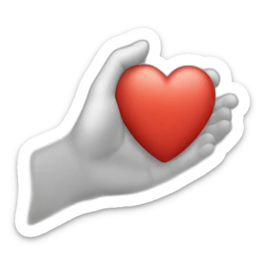 mano con el meñique indice y corazon levantados sticker