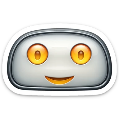 high beam car headlights, rounded semicircle with long lines pointing right, soft glossy finish, subtle gradients, clean and minimal, Apple emoji style sticker