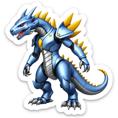  Cool Edgy Shiny Greymon-Vernid-Weregarurumon full body sticker
