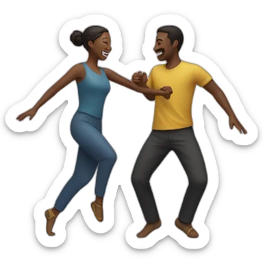 Two people dancing sticker