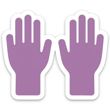 A dull purple Raising Hands sticker
