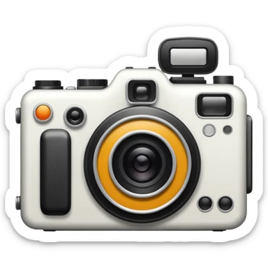 camara fotografíca solo lineas contorno sticker