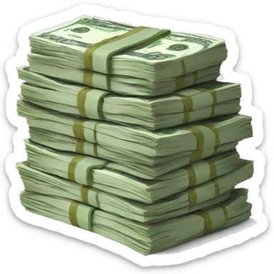 Money stack euro sticker