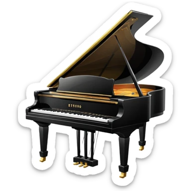 grand piano sticker