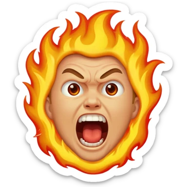 Daniel Larson on fire sticker