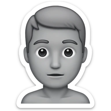 Generate outline of a human. Do not specify any gender and do not add eyes or hair. Also make it gray with a dark gray outline. sticker