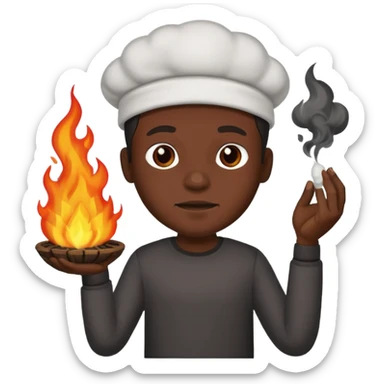 Black guy burning cotton sticker