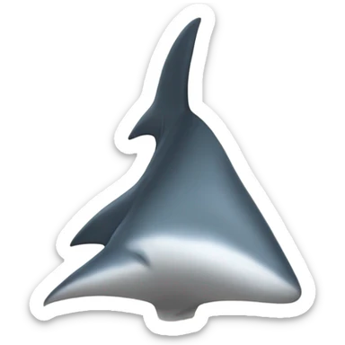 Shark dorsal fin sticker